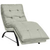 LIEGE in Echtleder Hellgrau  - Hellgrau/Schwarz, Design, Leder/Metall (75/110/190cm) - Chilliano