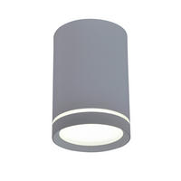 LED-DECKENLEUCHTE Tube 8.8/6.8/10 cm  - Grau, Design, Metall (8.8/6.8/10cm)