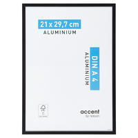 BILDERRAHMEN - Schwarz, Basics, Glas/Metall (21/29,7cm) - Nielsen