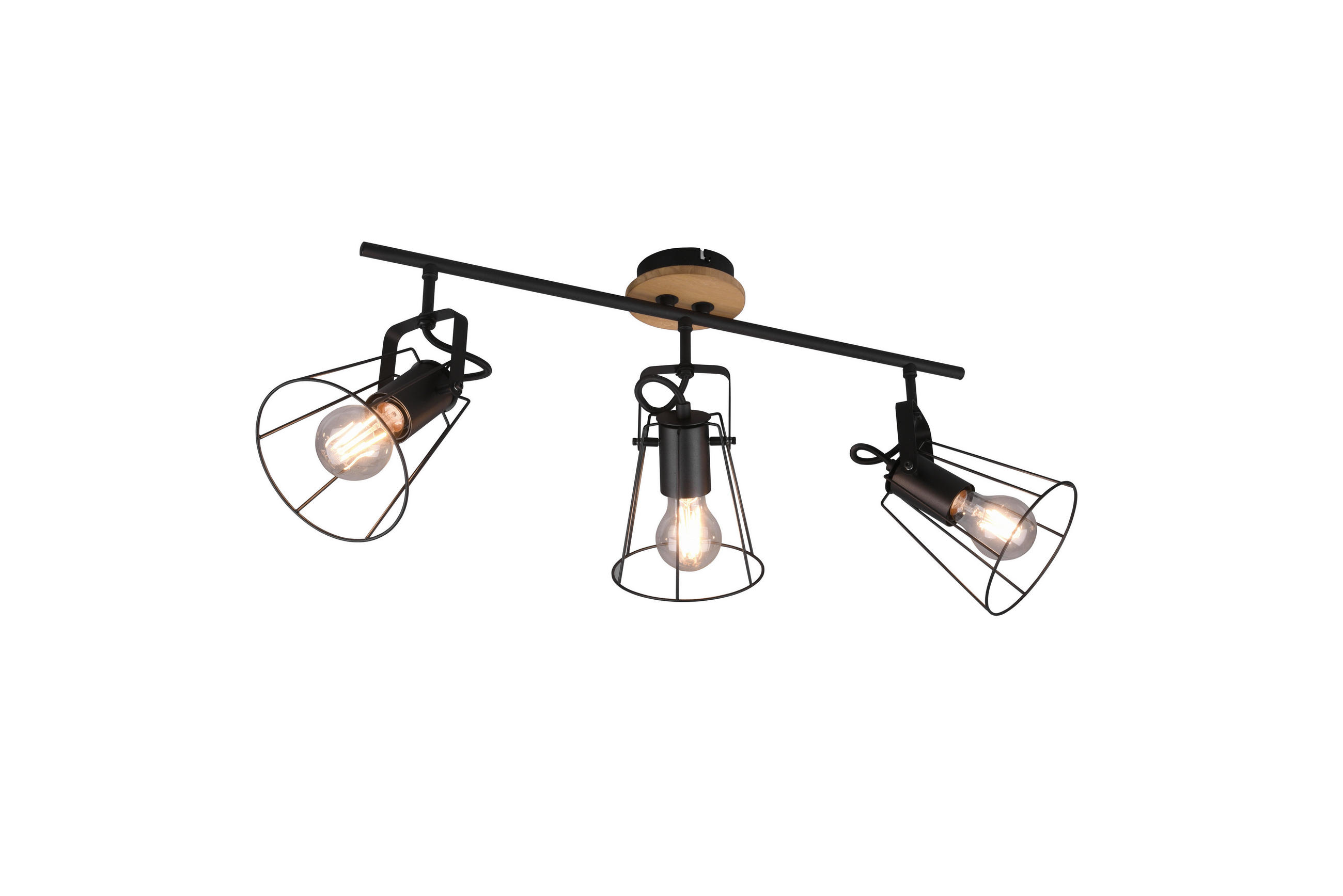 REFLEKTOR  - prirodne boje/crna, Trend, drvo/metal (62/31/14cm)