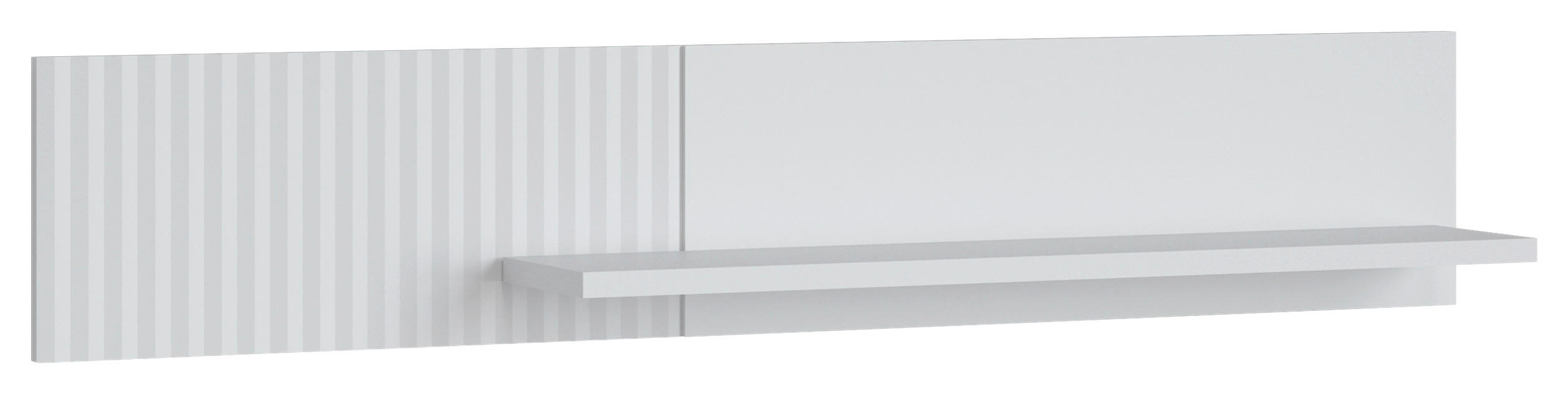 Wandregal Plissee Alpin Weiß B: 140 Cm