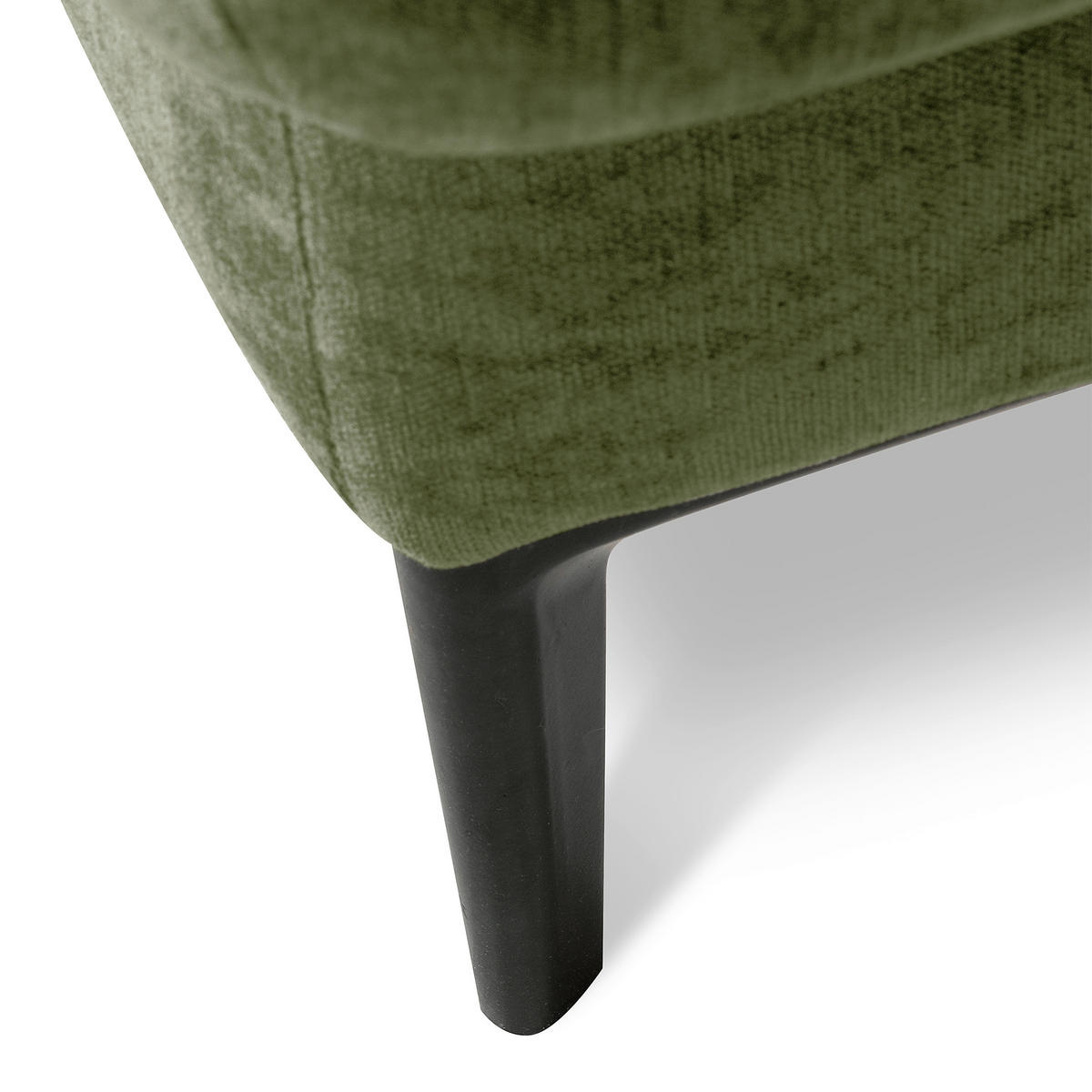 ECKSOFA  Webstoff Grün  - Schwarz/Grün, Design, Textil/Metall (268/195cm) - Livetastic