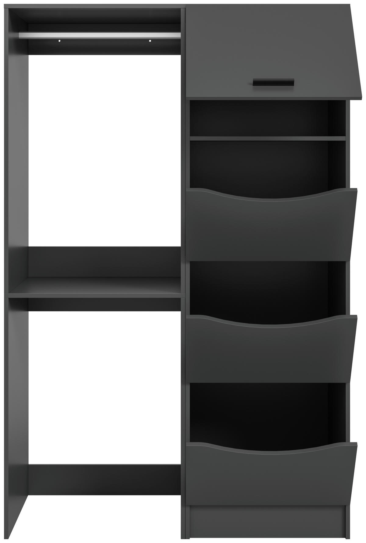 HAUSWIRTSCHAFTSRAUM 126/195/68 cm Anthrazit  - Anthrazit, Basics, Holzwerkstoff (126/195/68cm) - MID.YOU
