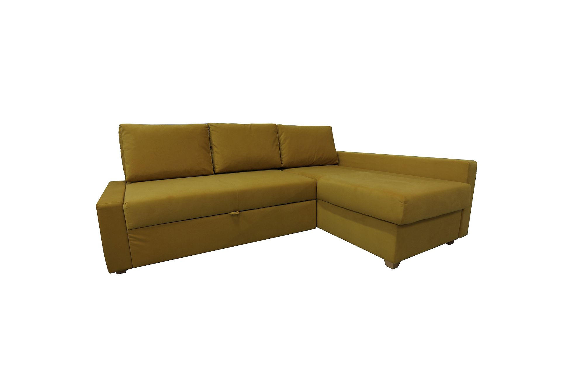 SJEDEĆA GARNITURA tekstil  žuta   - boje hrasta/žuta, Moderno, tekstil/drvo (230/155cm) - Ti'me