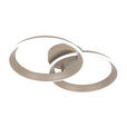 LED-DECKENLEUCHTE Velora 53,5/33/9,3 cm  - Sandfarben, Design, Kunststoff/Metall (53,5/33/9,3cm) - Dieter Knoll