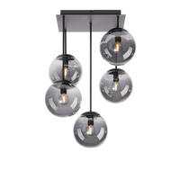 DECKENLEUCHTE 39/39/58,5 cm   - Schwarz, Basics, Glas/Kunststoff (39/39/58,5cm)