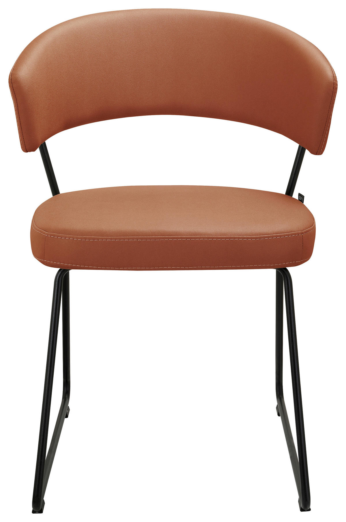STUHL - Cognac/Schwarz, Design, Textil/Metall (56,5/77/58cm) - Novel