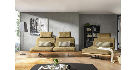 OTTOMANE Hellgrün - Beige/Schwarz, Design, Holz/Textil (114/92/165-218cm) - Dieter Knoll