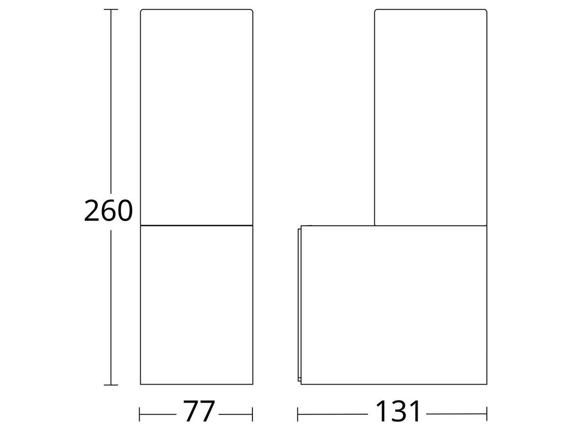 AUSSENWANDLEUCHTE L 600er 7,8/26/13,1 cm  - Anthrazit, Trend, Metall (7,8/26/13,1cm) - Steinel