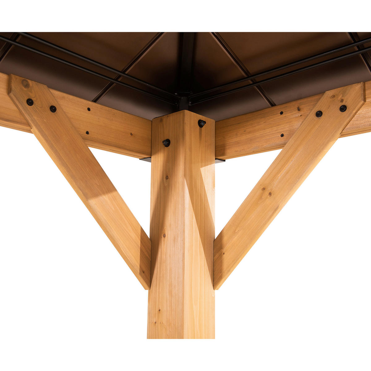 PAVILLON 273/274/273 cm  - Naturfarben/Braun, Basics, Holz/Kunststoff (273/274/273cm) - Modante