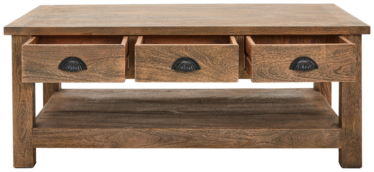COUCHTISCH in Holz 115/70/45 cm  - Silberfarben/Braun, Trend, Holz/Metall (115/70/45cm) - Ambia Home