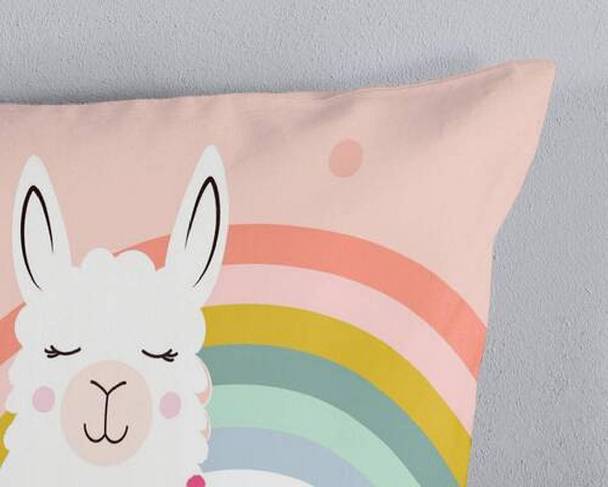 JUGENDBETTWÄSCHE Lama Renforcé 135/200 cm  - Multicolor, Design, Textil (135/200cm)