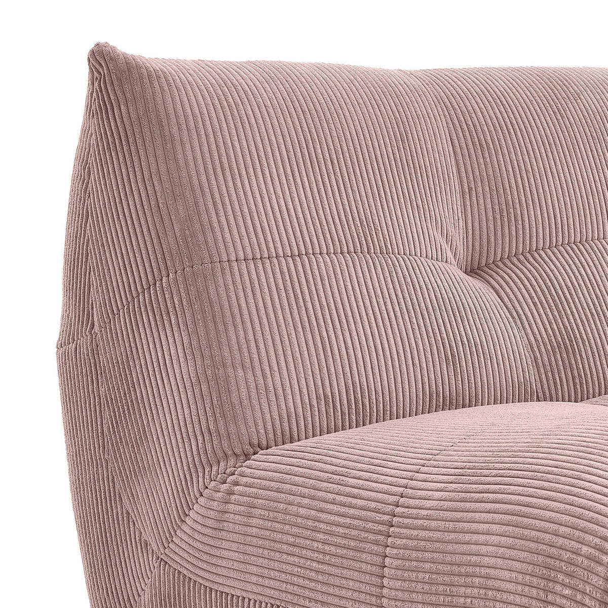 WOHNLANDSCHAFT in Cord Altrosa  - Altrosa, Trend, Textil (185/390/210cm) - Livetastic