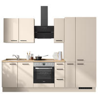 KÜCHENLEERBLOCK 270 cm   in Eichefarben, Sandfarben  - Sandfarben/Eichefarben, MODERN, Holzwerkstoff/Metall (270cm) - Nobilia