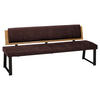 SITZBANK in Holz, Textil Braun  - Schwarz/Braun, Design, Holz/Textil (160/85/60cm) - Venda