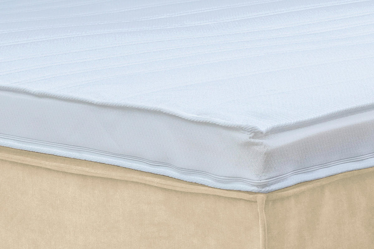 BOXSPRINGBETT 180/200 cm  in Creme  - Creme/Schwarz, Konventionell, Kunststoff/Textil (180/200cm) - Boxxx