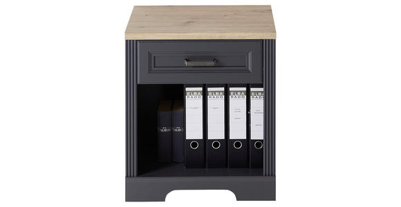 ROLLCONTAINER 54/62/39 cm  - Graphitfarben/Eiche Artisan, KONVENTIONELL, Holzwerkstoff/Metall (54/62/39cm) - Carryhome