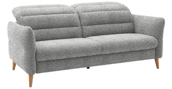 2-SITZER-SOFA in Webstoff Hellgrau - Eiche Bianco/Hellgrau, Design, Holz/Textil (192-220/85-106/98-112cm) - Dieter Knoll