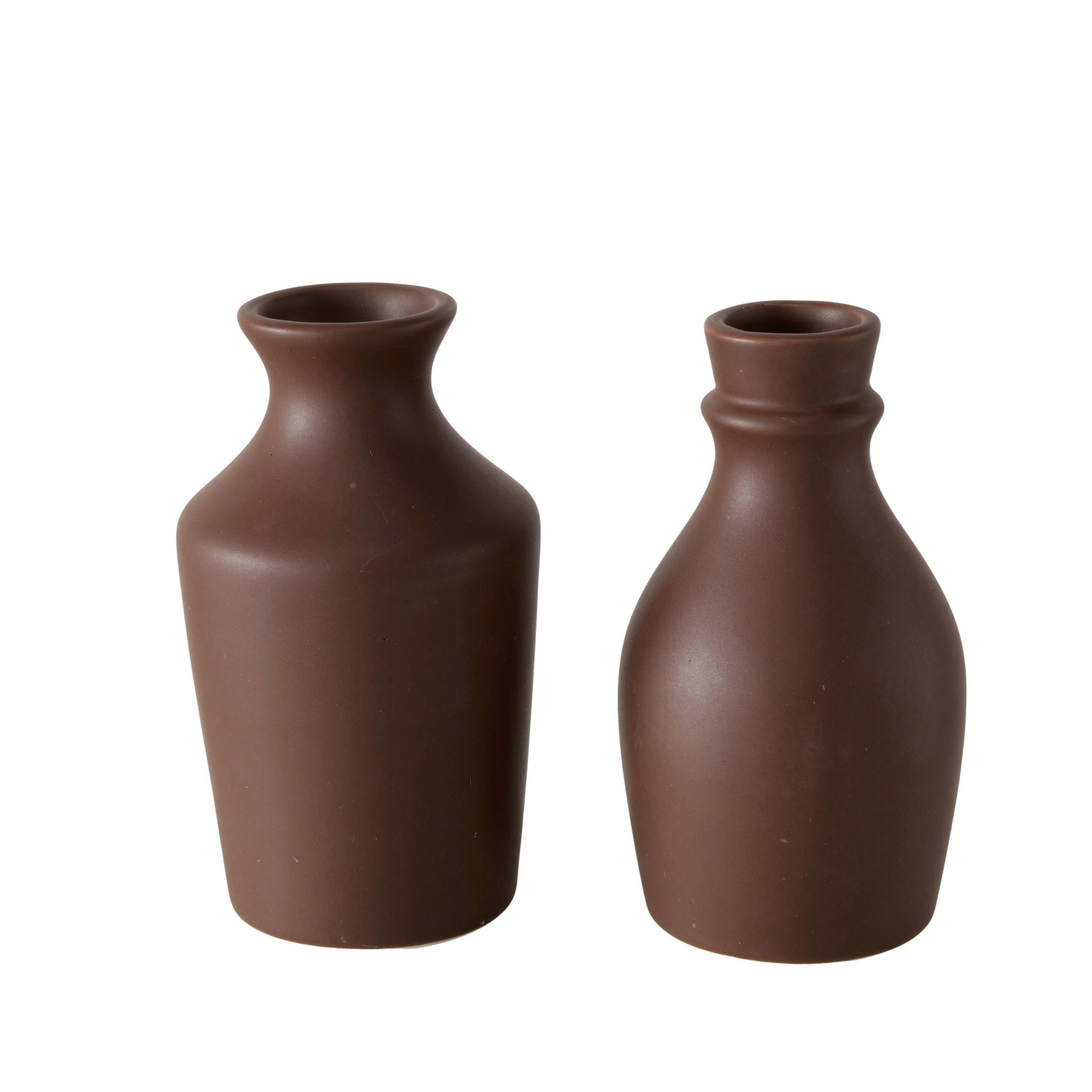 VASE 12 cm  - Dunkelbraun, Basics, Keramik (6,5/12cm) - Ambia Home