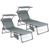 SONNENLIEGE 200/34/70 cm  - Dunkelgrau/Anthrazit, Basics, Textil/Metall (200/34/70cm) - Modante
