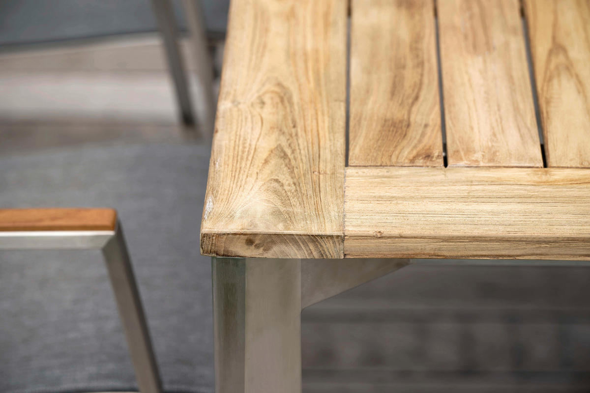 TISCHPLATTE in Holz 160/90/2,2 cm   - Teakfarben, Design, Holz (160/90/2,2cm) - Stern