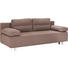 SCHLAFSOFA Webstoff Hellbraun - Hellbraun/Alufarben, Design, Kunststoff/Textil (204/70/80/94cm) - CARRYHOME