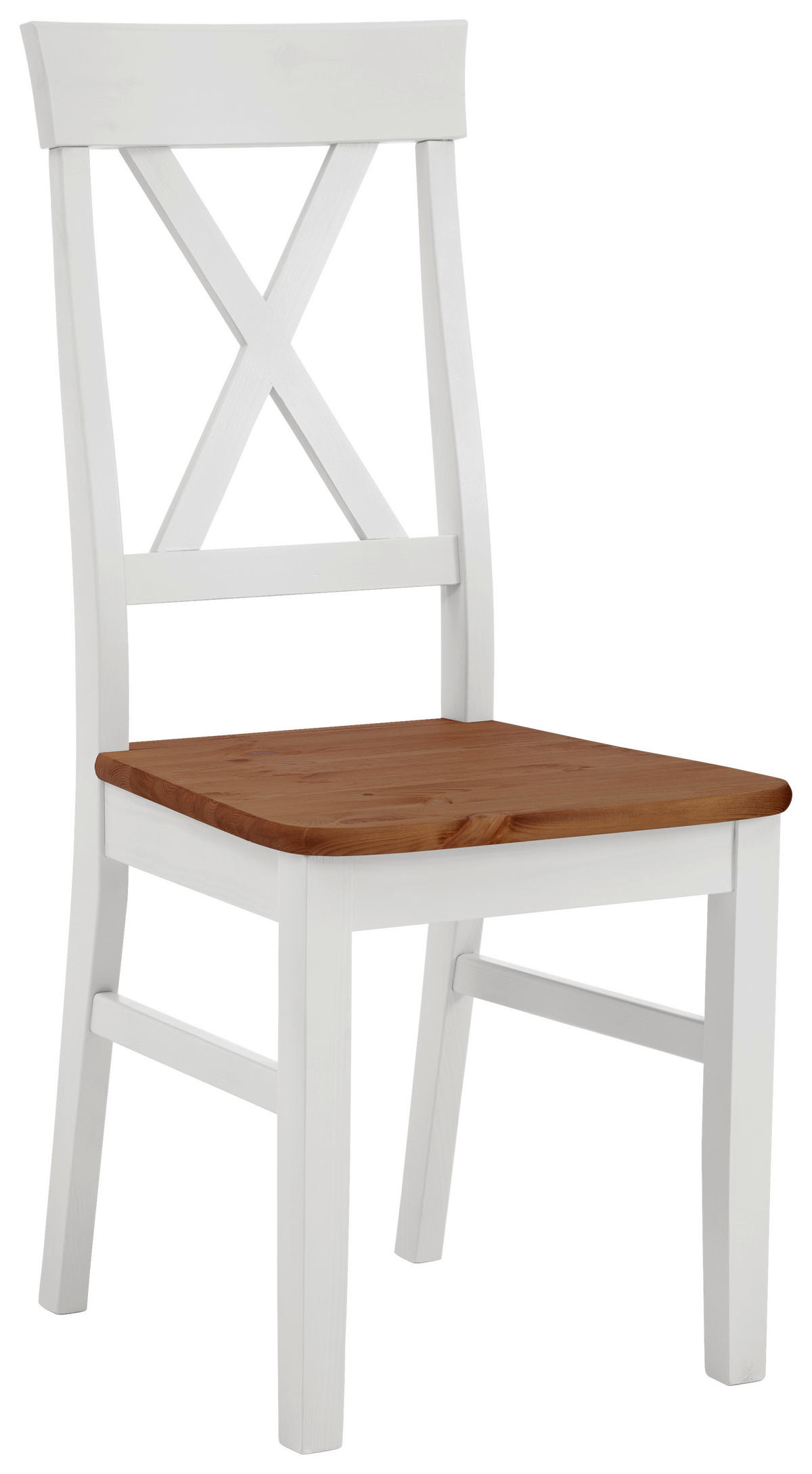 STUHL     - Bernsteinfarben/Weiß, ROMANTIK / LANDHAUS, Holz (45/94/43cm) - Boxxx