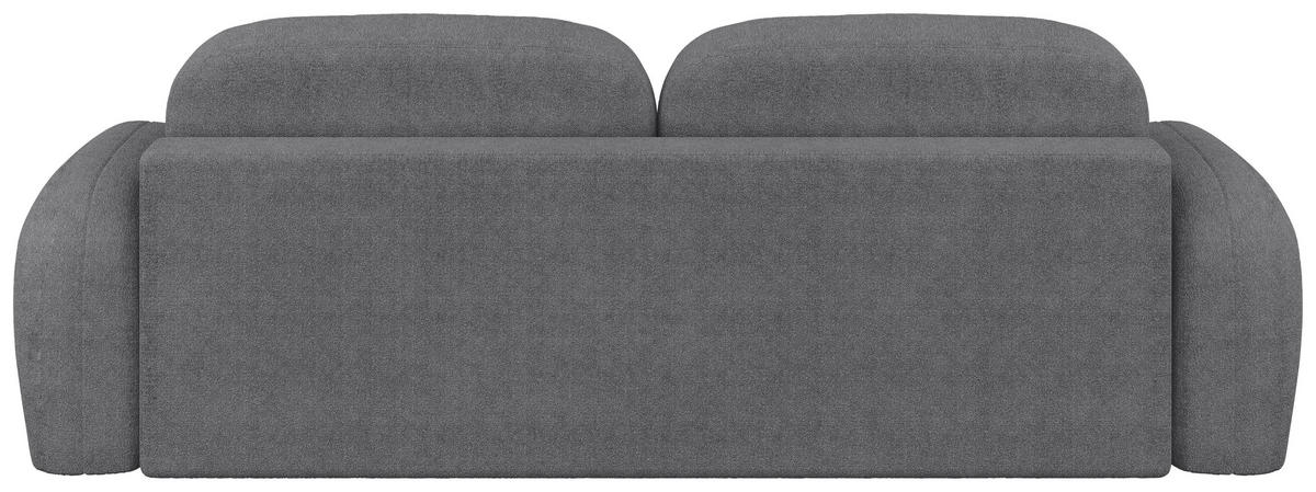 3-SITZER-SOFA Sevilla Plus in Bouclé Dunkelgrau  - Dunkelgrau/Schwarz, Design, Kunststoff/Textil (256/93/120cm) - MID.YOU