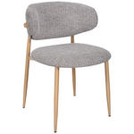 STUHL   Webstoff  Braun, Eichefarben  - Eichefarben/Braun, Design, Textil/Metall (54/80/59cm) - Novel