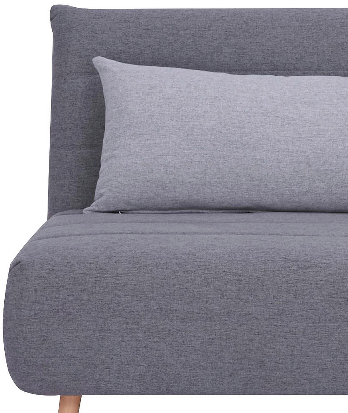 SCHLAFSOFA Webstoff Dunkelgrau  - Dunkelgrau/Hellgrau, MODERN, Holz/Kunststoff (125/84/91cm) - Livetastic