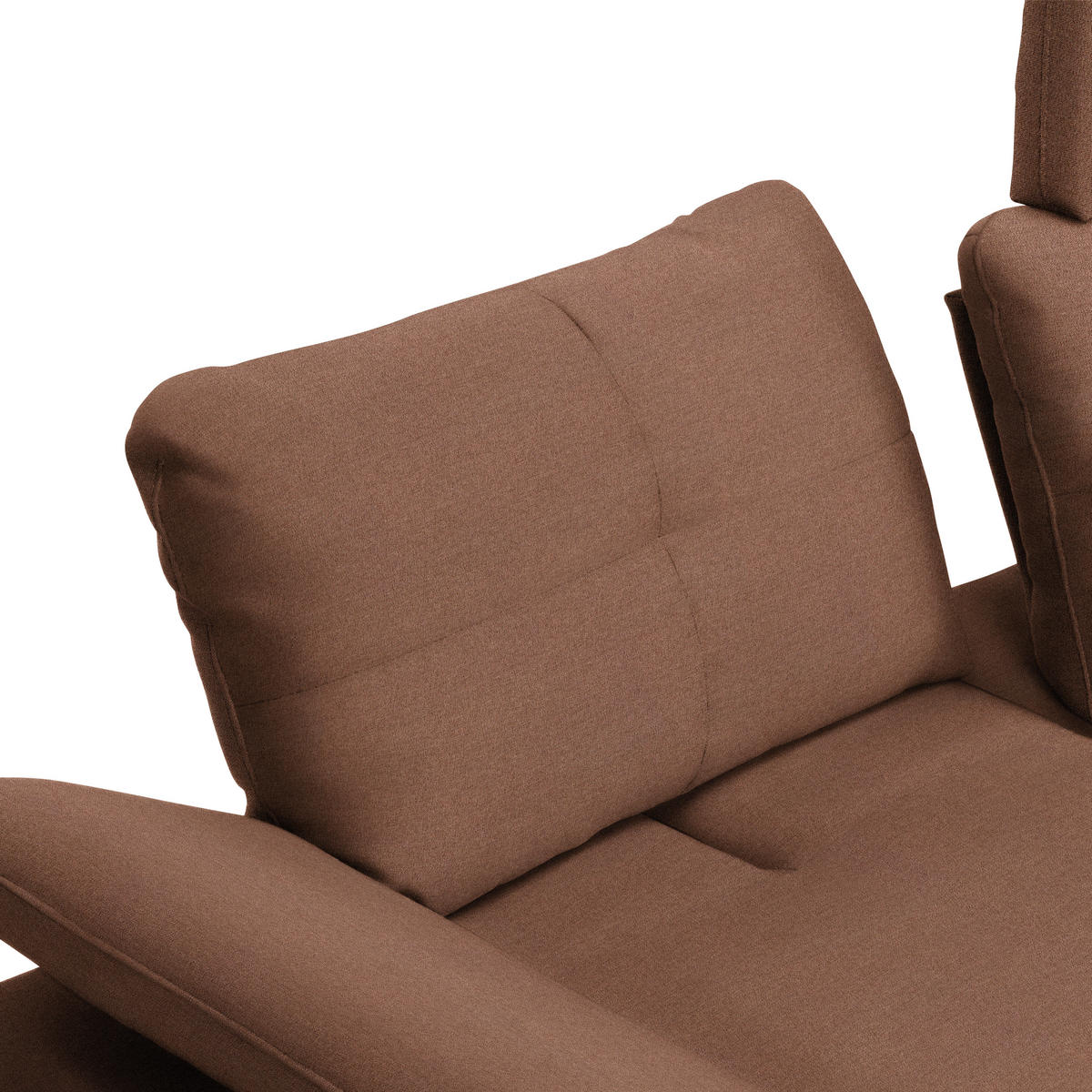 ECKSOFA in Webstoff Braun  301/179 cm  - Schwarz/Braun, Design, Textil/Metall (301/179cm) - Chilliano