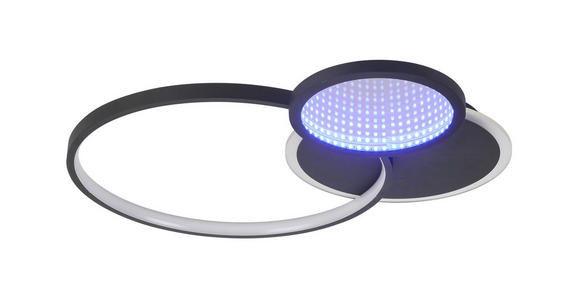 LED-DECKENLEUCHTE 55/45/7,5 cm - Schwarz, LIFESTYLE, Kunststoff/Metall (55/45/7,5cm) - Novel