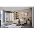 BOXSPRINGBETT 180/200 cm  in Beige  - Chromfarben/Beige, KONVENTIONELL, Kunststoff/Textil (180/200cm) - Voleo