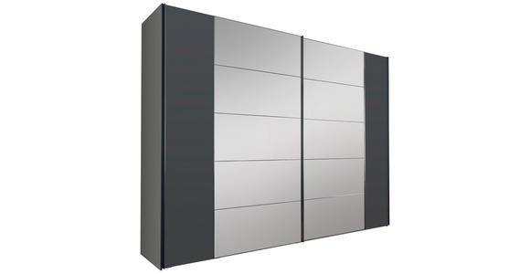 SCHWEBETÜRENSCHRANK 298/240/68 cm 2-türig Anthrazit, Dunkelgrau  - Dunkelgrau/Anthrazit, Basics, Glas/Holzwerkstoff (298/240/68cm) - Dieter Knoll