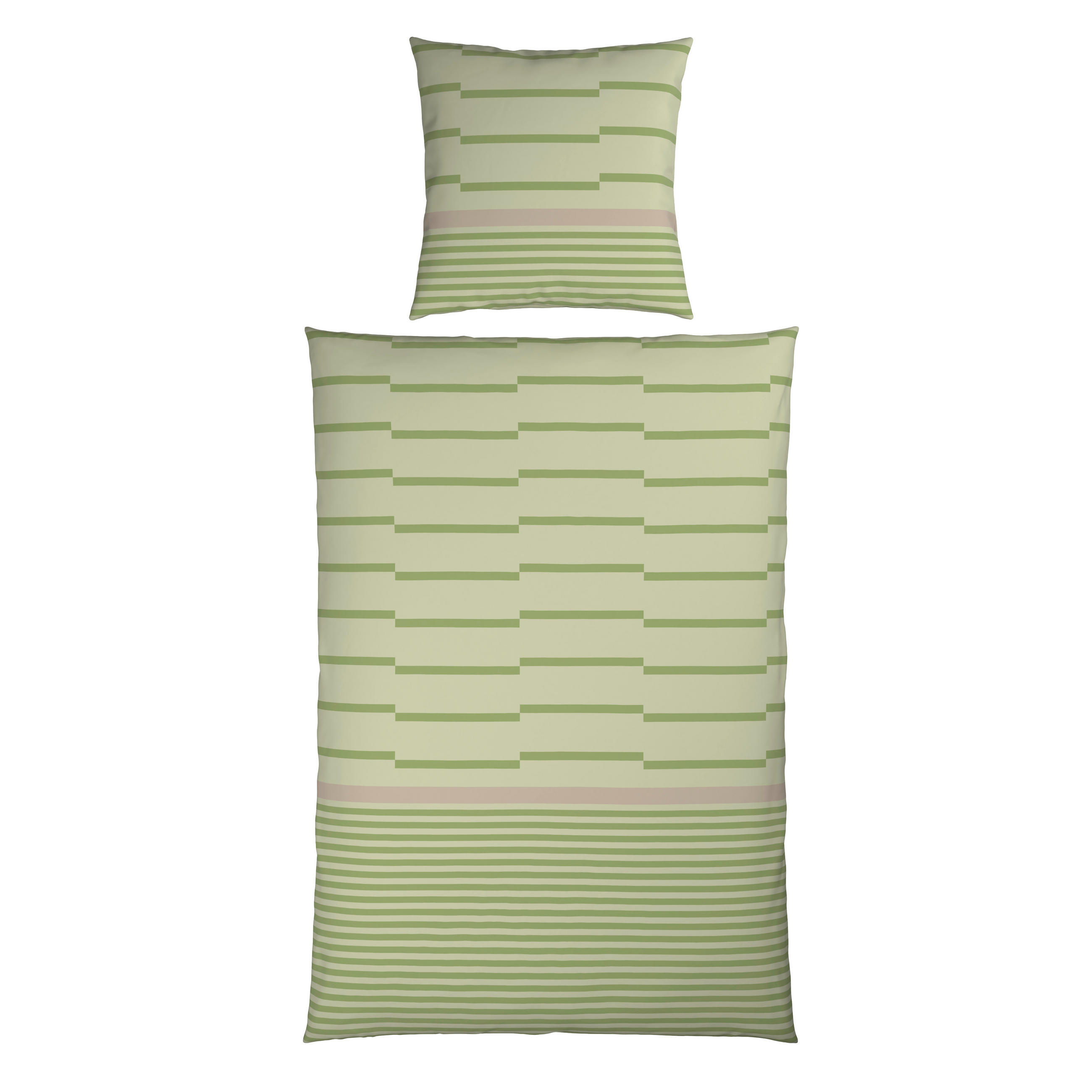 BETTWÄSCHE 2-teilig 135/200 cm  - Grün, Textil (135/200cm) - Bio:Vio