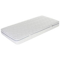 KALTSCHAUMMATRATZE 90/200 cm, Höhe ca.: 19 cm, H2 + H3 = mittel + fest, 5-Zonen - Weiß, Basics, Textil (90/200cm) - MID.YOU