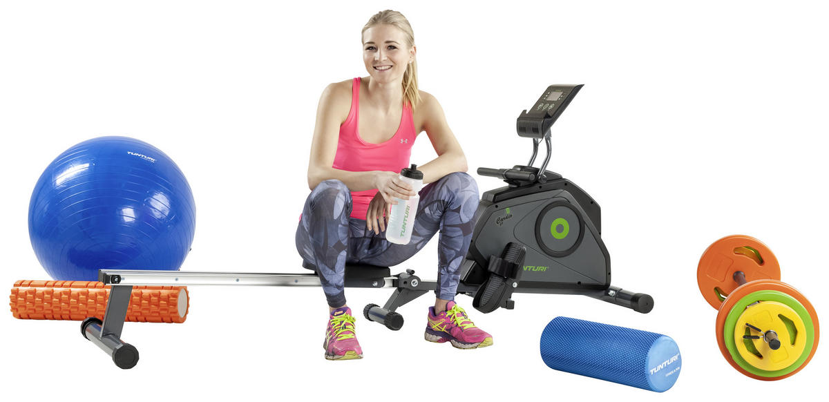 RUDERGERÄT R30 CARDIO FIT - Schwarz/Grau, MODERN, Kunststoff/Metall (50,8/70/190,5cm) - Tunturi