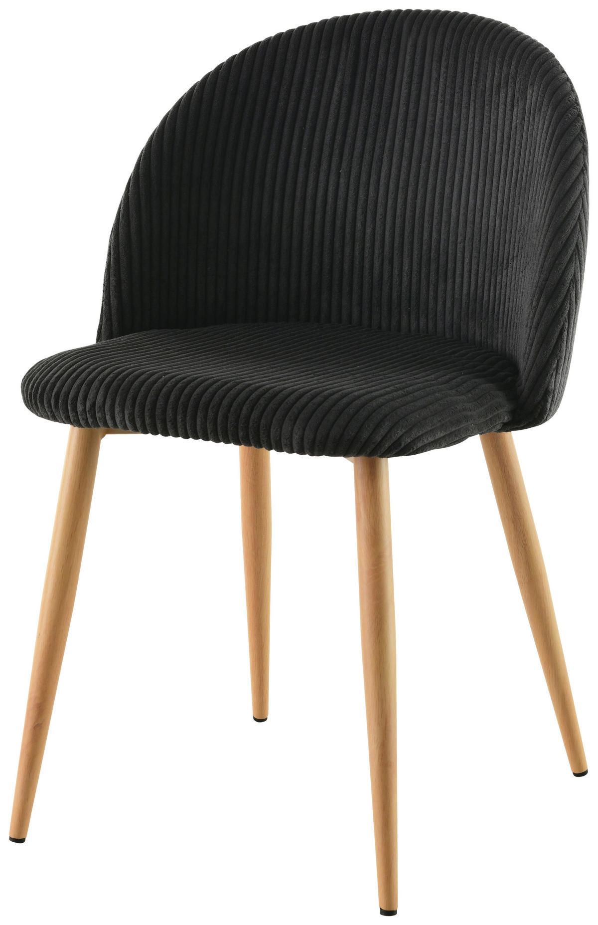 STUHL Cord Schwarz Pappel Sperrholz  - Eichefarben/Schwarz, LIFESTYLE, Holz/Textil (51/78/52cm) - Livetastic