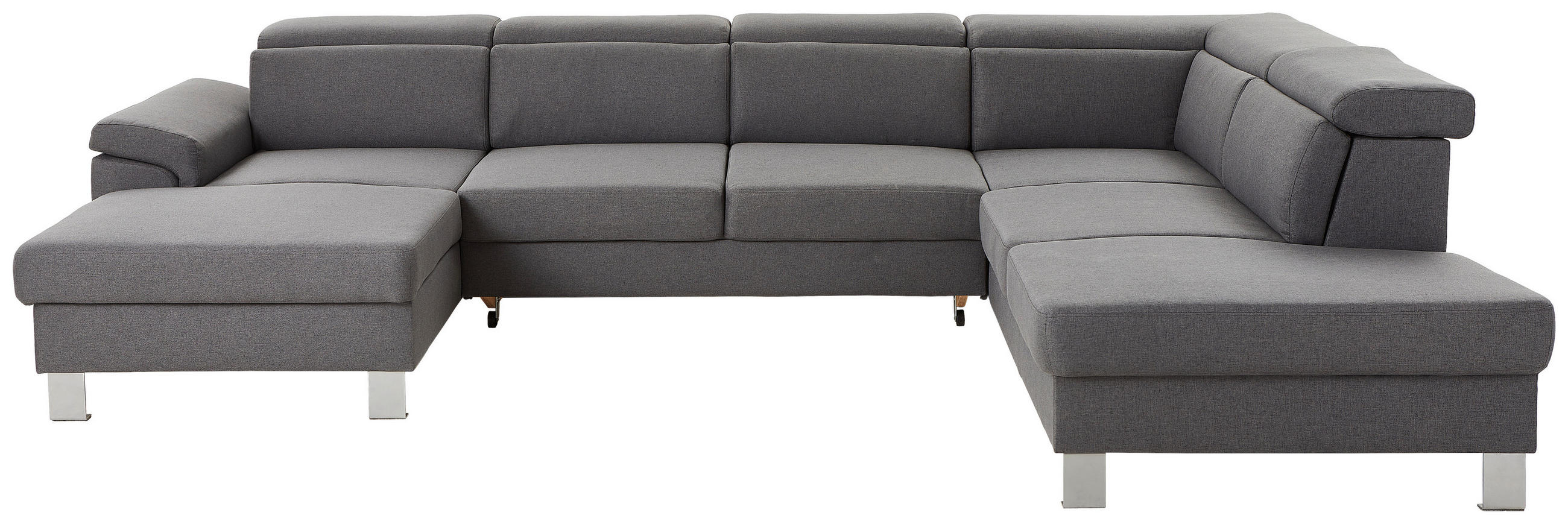 SOFFA i vävt tyg grå  - silver/grå, Design, metall/textil (168/320/226cm) - MID.YOU