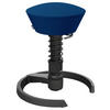 BÜROHOCKER Wollmischung Blau, Schwarz  - Blau/Schwarz, Basics, Textil/Metall (55/45,66/55cm) - Aeris