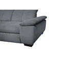 ECKSOFA in Cord Grau  - Schwarz/Grau, Design, Textil/Metall (242/313cm) - Xora