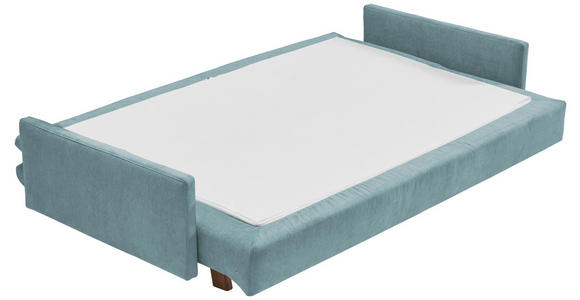 SCHLAFSOFA Flachgewebe Blau - Blau/Eichefarben, KONVENTIONELL, Holz/Textil (220/85/98cm) - Carryhome