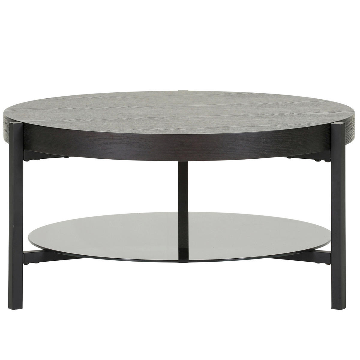 SOFFBORD i trä, glas  - svart, Design, metall/trä (82/42cm) - Novel