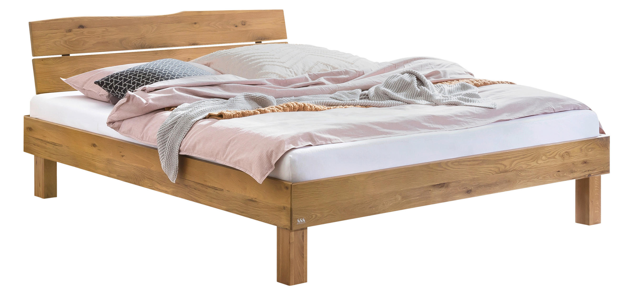 BETT 200/200 cm  in Wildeiche  - Wildeiche, Basics, Holz (200/200cm) - Hasena