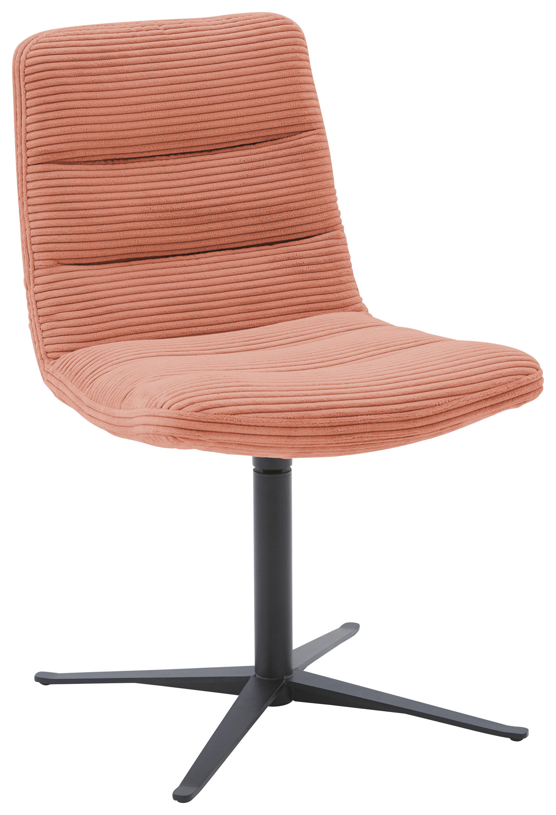 STUHL - Rostfarben/Schwarz, Design, Textil/Metall (52/88/66cm) - Dieter Knoll