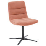 STUHL - Rostfarben/Schwarz, Design, Textil/Metall (52/88/66cm) - Dieter Knoll