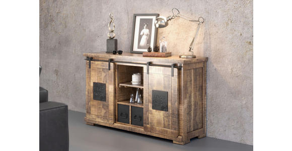 SIDEBOARD  in 145/85/45 cm  - Schwarz/Naturfarben, KONVENTIONELL, Holz/Holzwerkstoff (145/85/45cm) - Landscape
