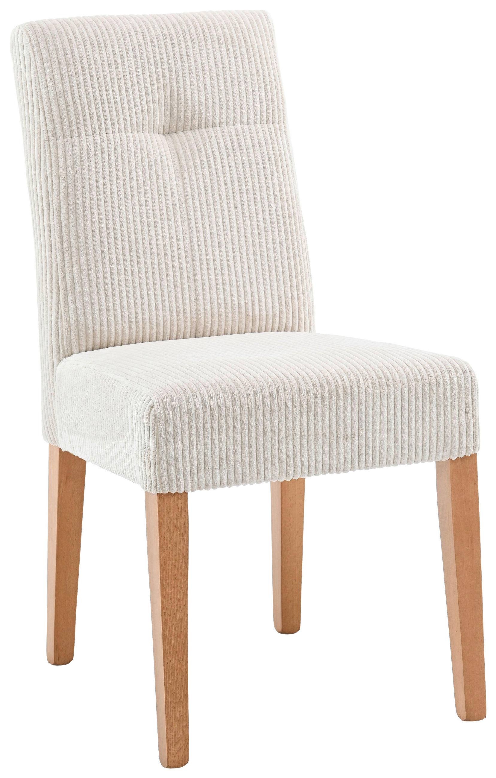 STUHL Cord Buchefarben, Beige Buche massiv  - Beige/Buchefarben, KONVENTIONELL, Holz/Textil (46,5/91/65cm) - home24