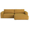 ECKSOFA in Webstoff Senfgelb  283/175 cm  - Senfgelb/Schwarz, MODERN, Kunststoff/Textil (283/175cm) - MID.YOU