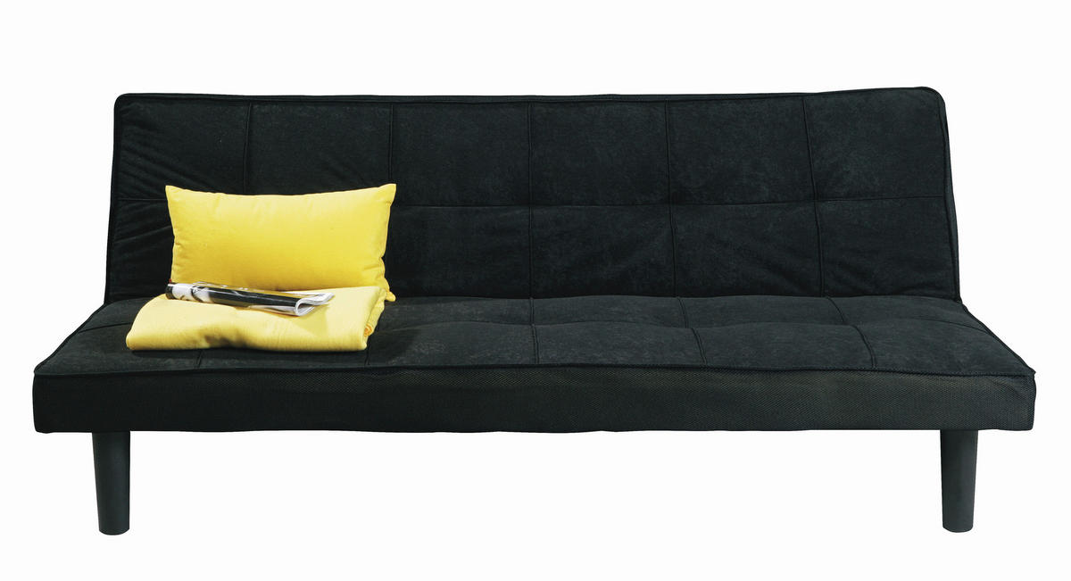 3-SED,  črna tekstil  - črna, Basics, umetna masa/tekstil (180/75/90/110cm) - Boxxx